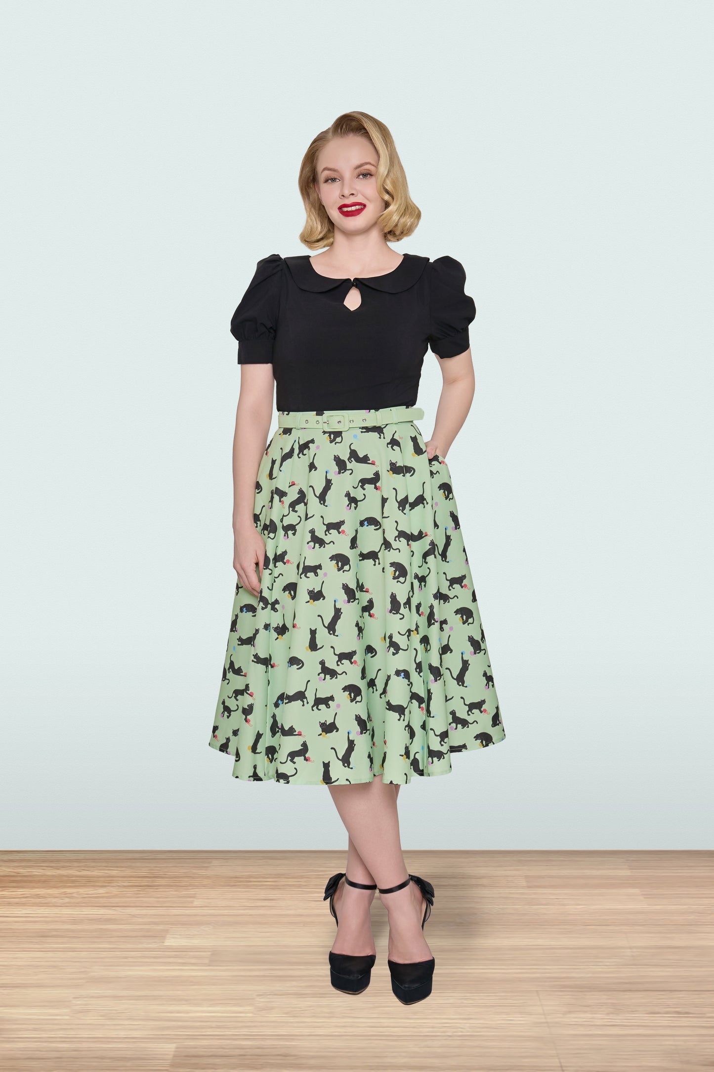 Christine Black Cat Skirt
