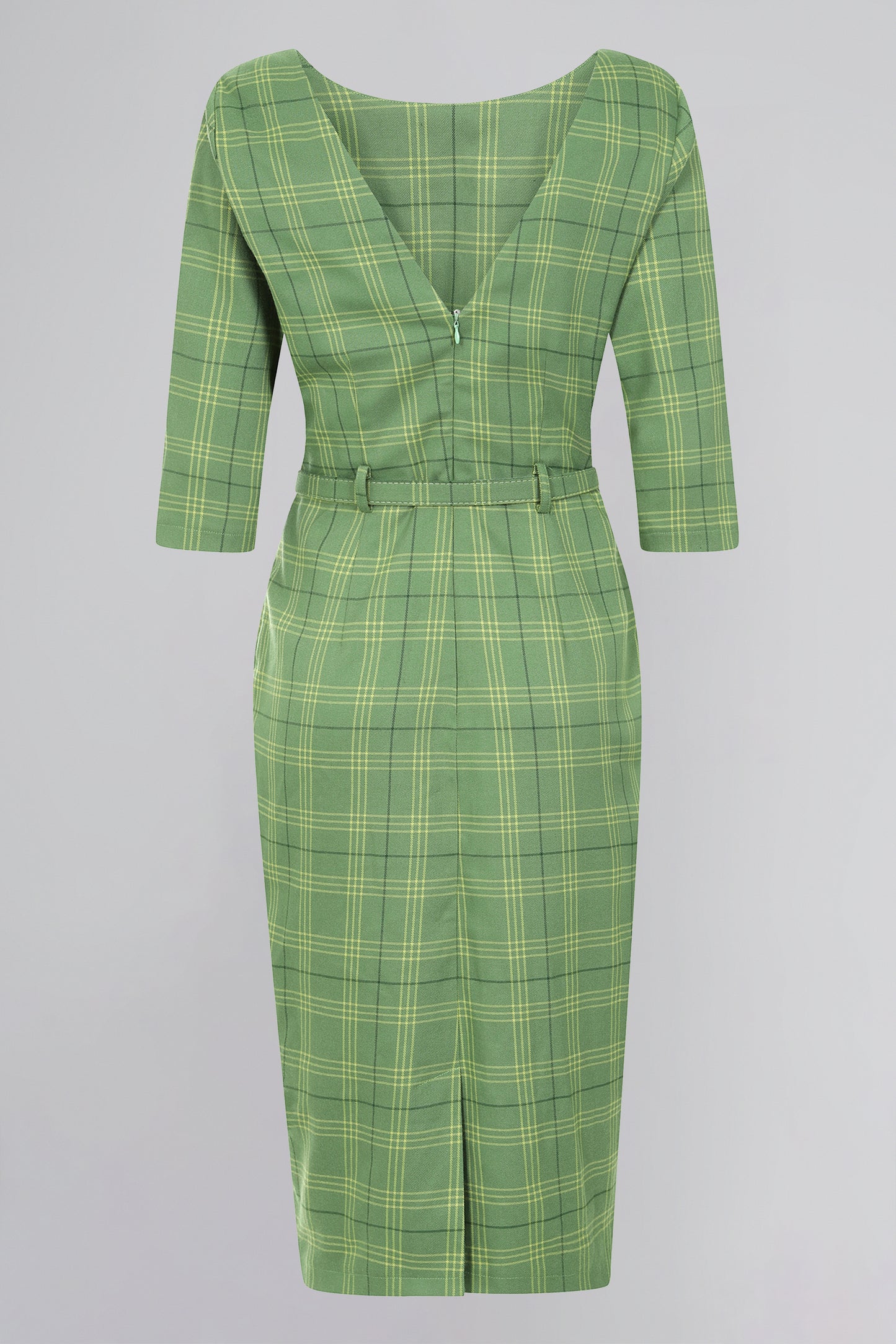 Adeline Leaf Check Dress