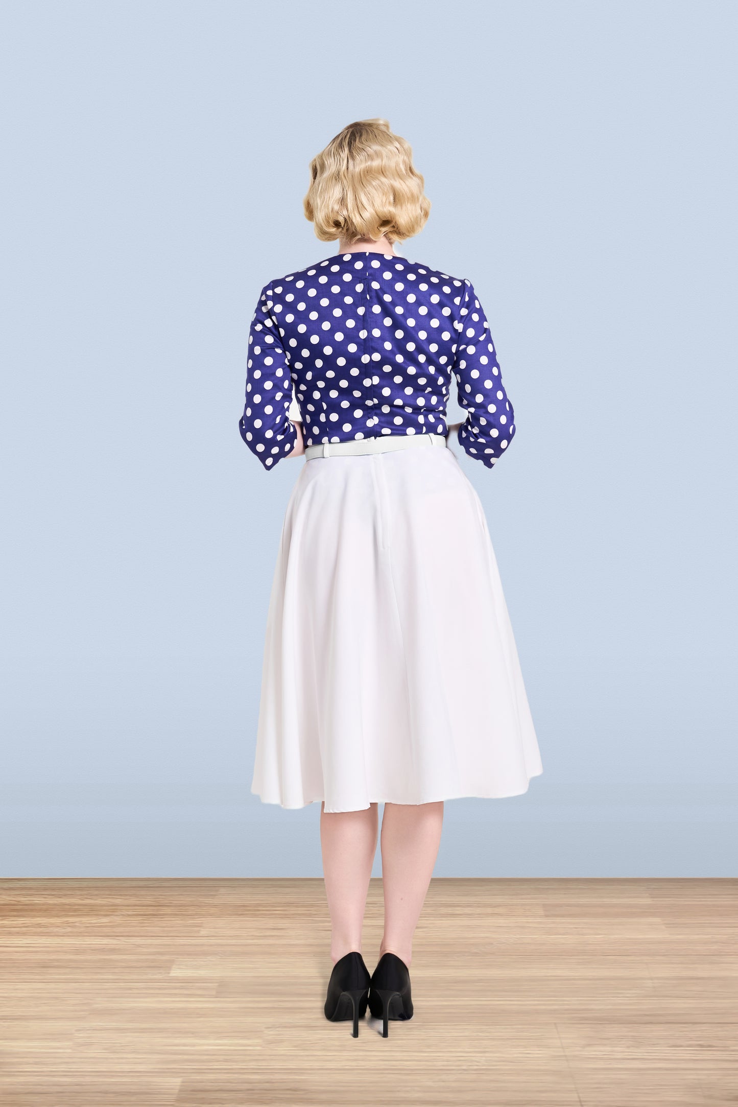 Rita Polka Blouse 3/4