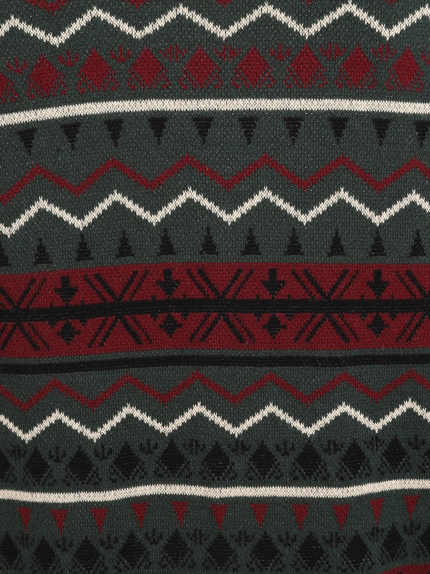 Mark Fair Isle Knitted Jumper Green