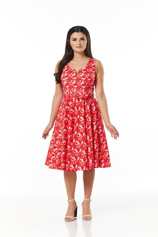 Rina Fit&Flare Midid Floral Dress