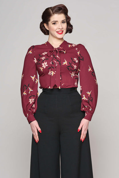 Luiza Lilies and Birds Blouse