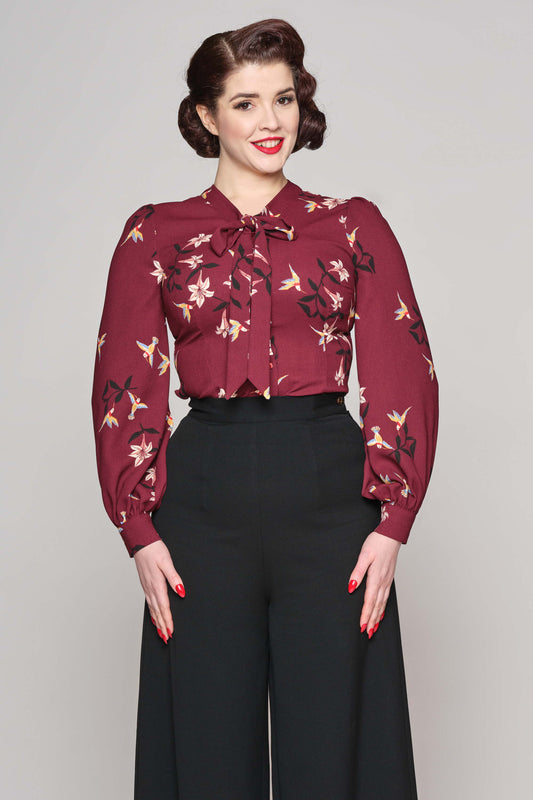 Luiza Lilies and Birds Blouse