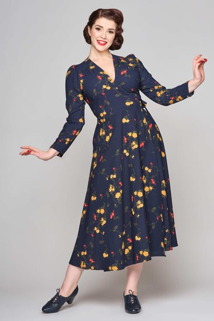 Kendra Winter Bloom Wrap Dress