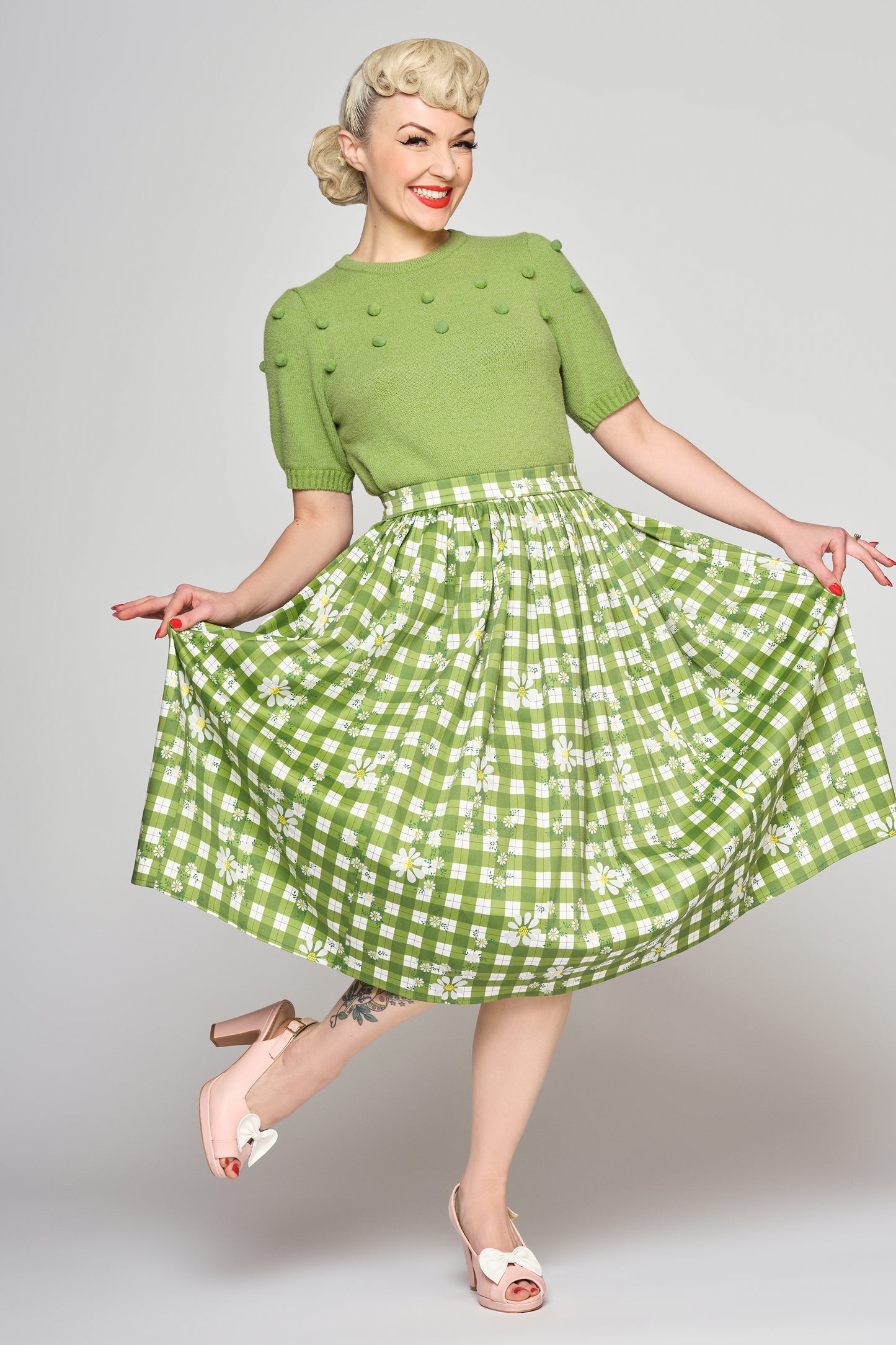 Jasmine Daisy Garden Swing Skirt