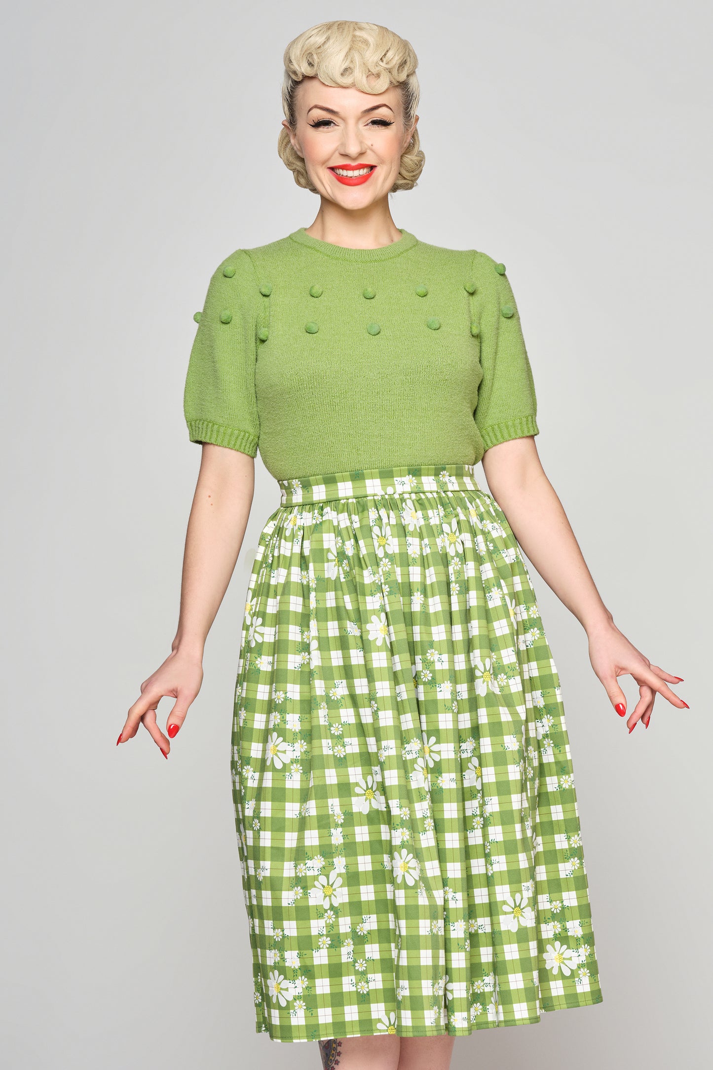 Jasmine Daisy Garden Swing Skirt