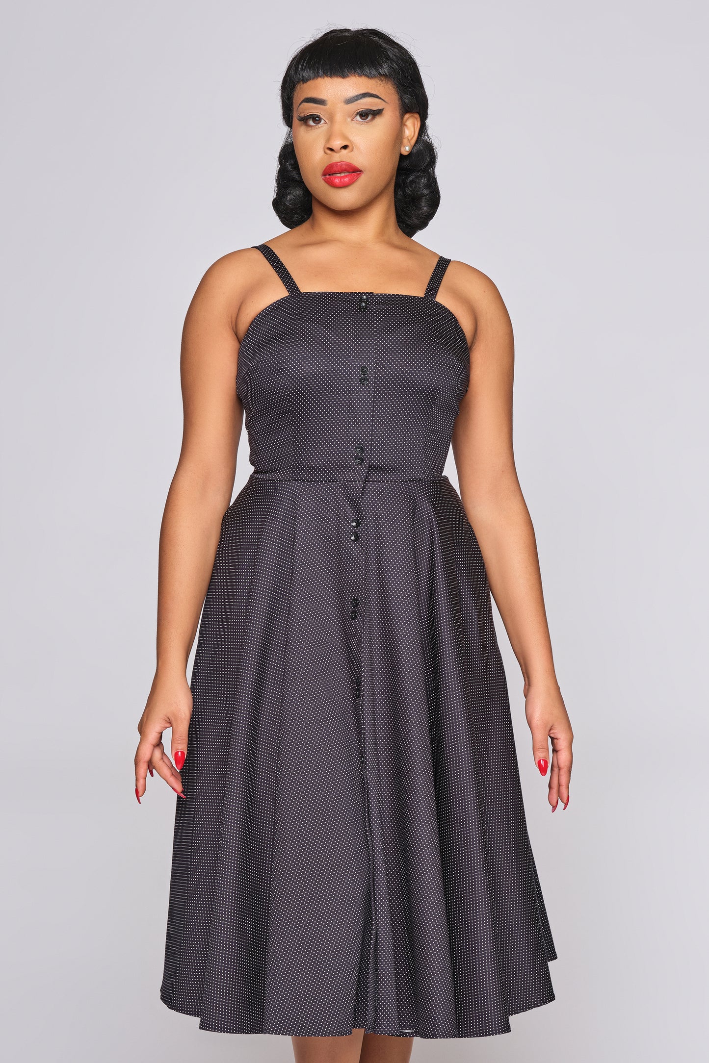 Morgana Mini Polka Swing Dress