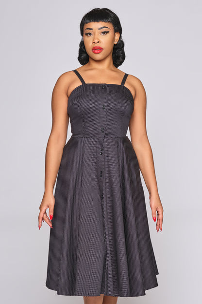 Morgana Mini Polka Swing Dress