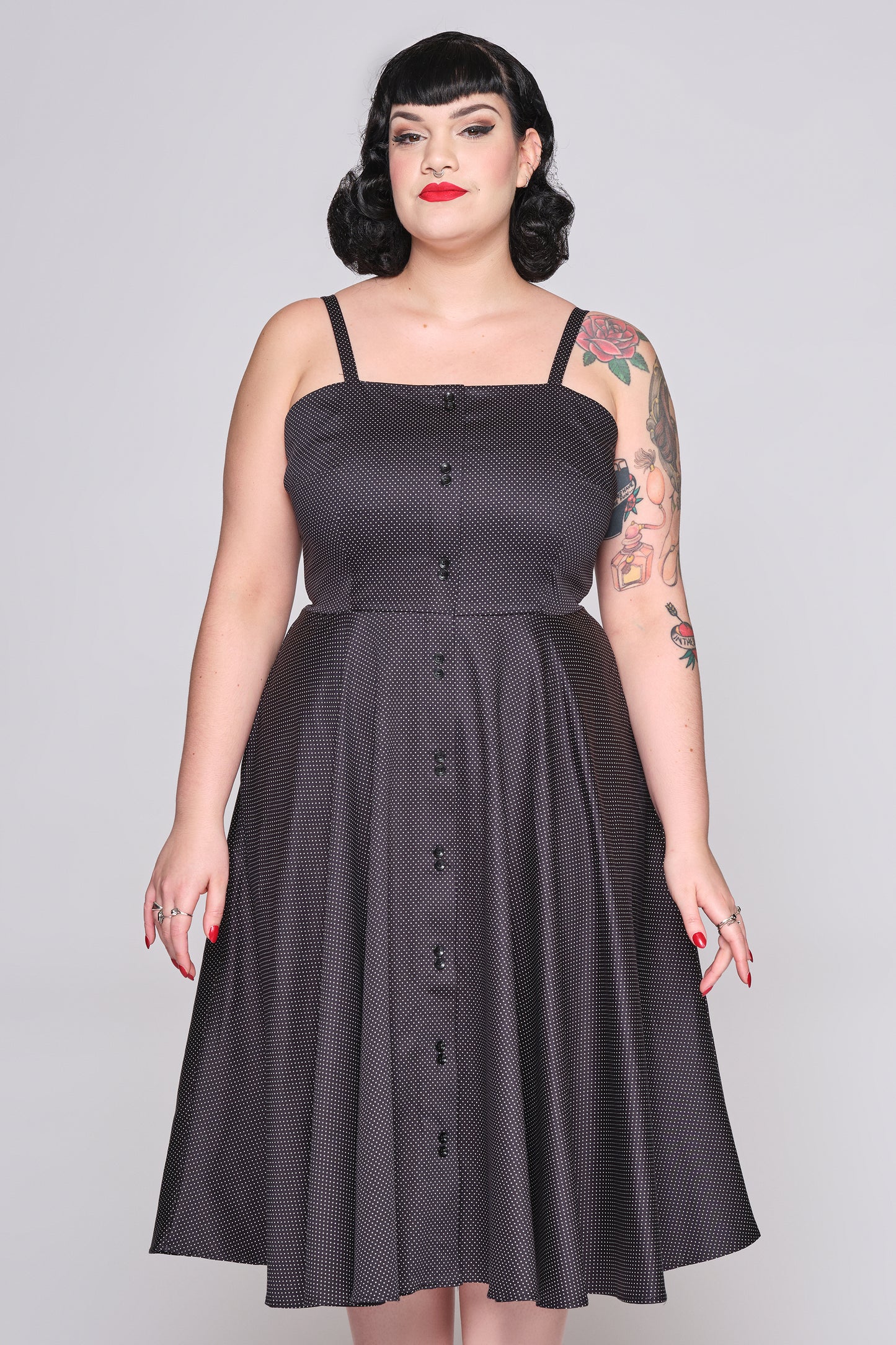Morgana Mini Polka Swing Dress