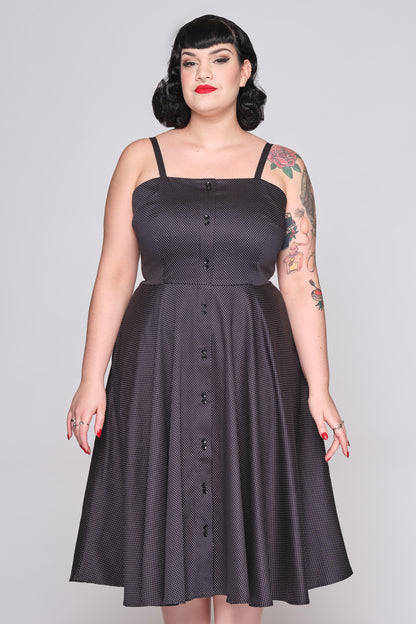 Morgana Mini Polka Swing Dress