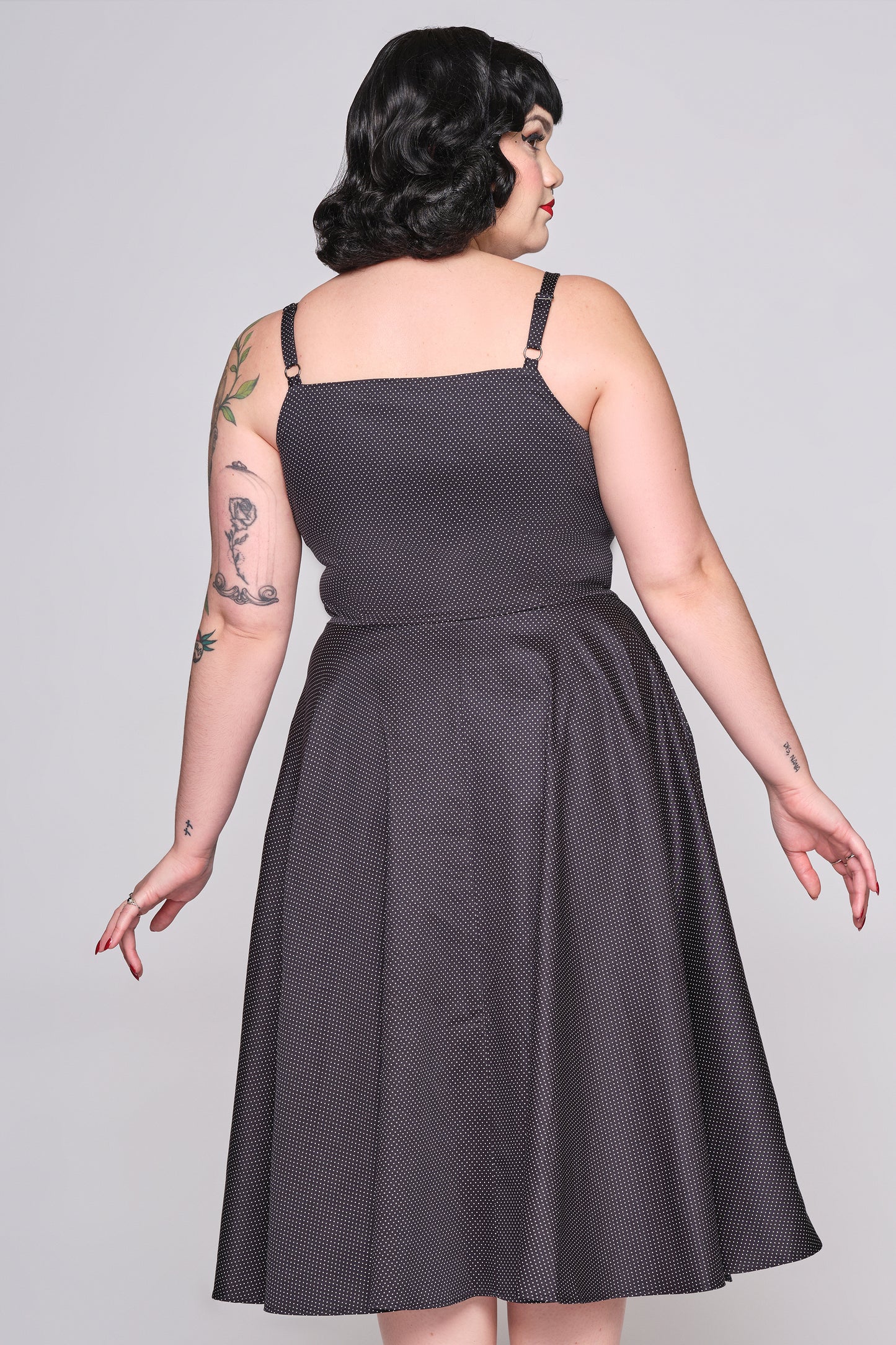 Morgana Mini Polka Swing Dress