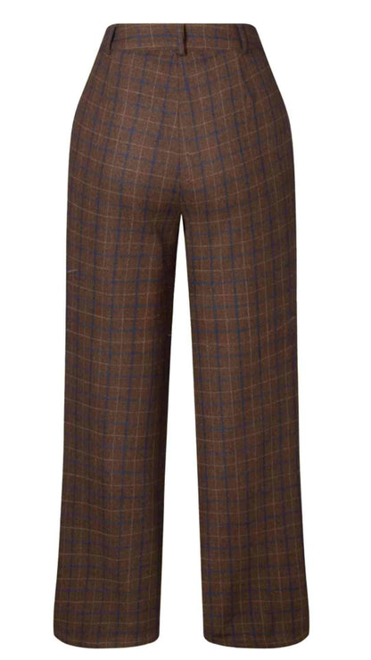 Wide Leg trousers Blue and Brown Check