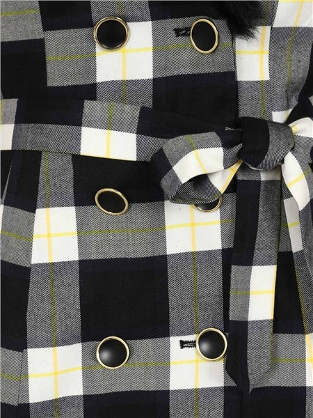 Caron Monochrome Check Coat