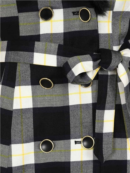 Caron Monochrome Check Coat