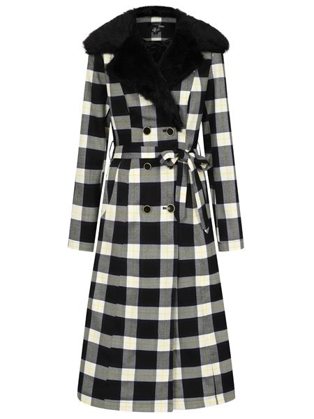 Caron Monochrome Check Coat