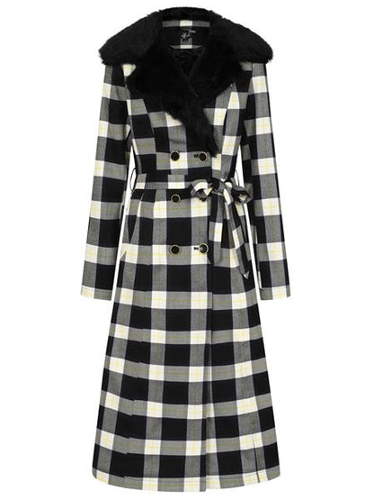 Caron Monochrome Check Coat