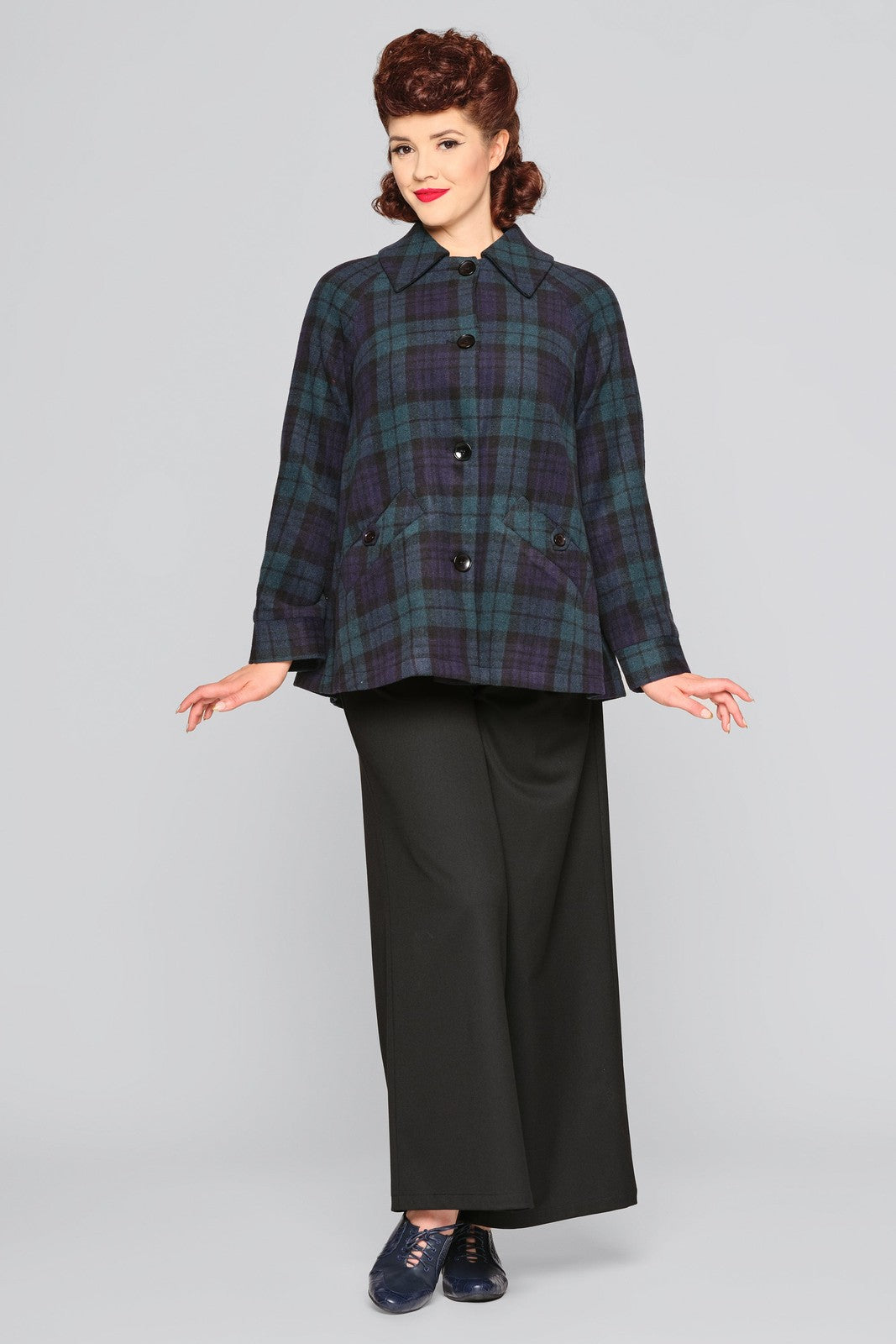 Ottilie Blackwatch Check Coat