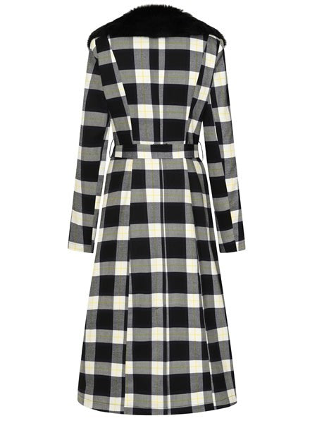 Caron Monochrome Check Coat