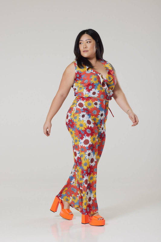Seventies Bianzaa Floral Set in Recycled polyester