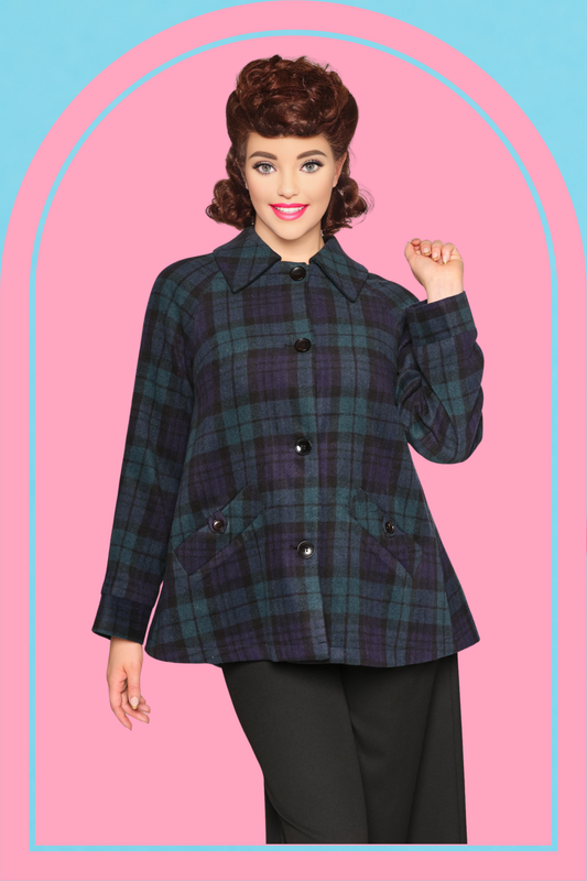 Ottilie Blackwatch Check Coat