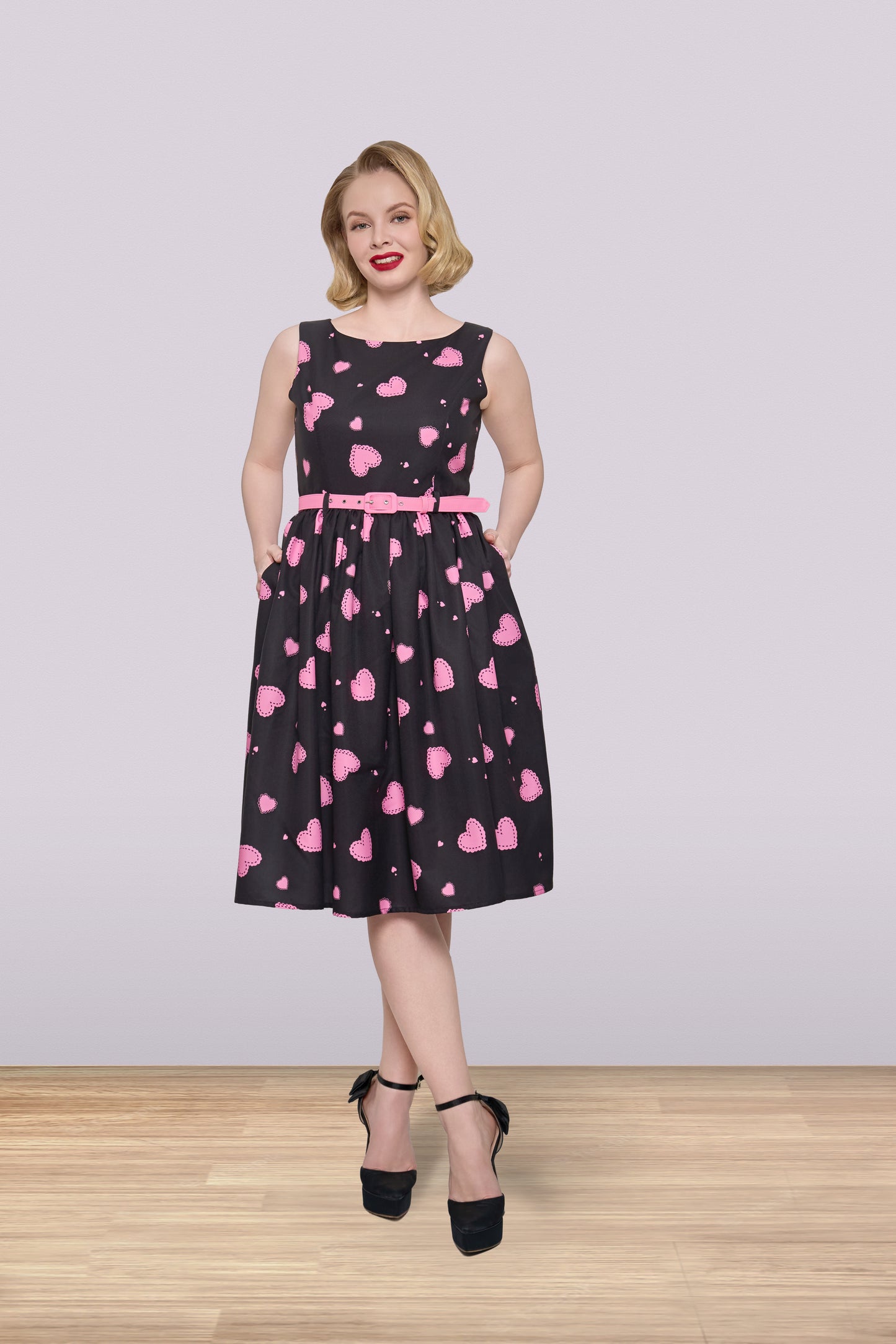 Audrey Hearts Flared Dress