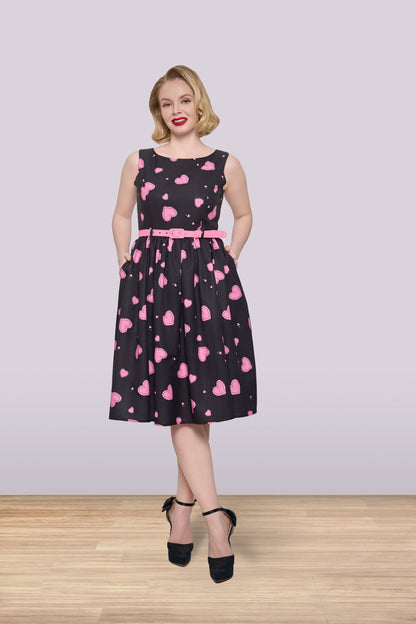 Audrey Hearts Flared Dress