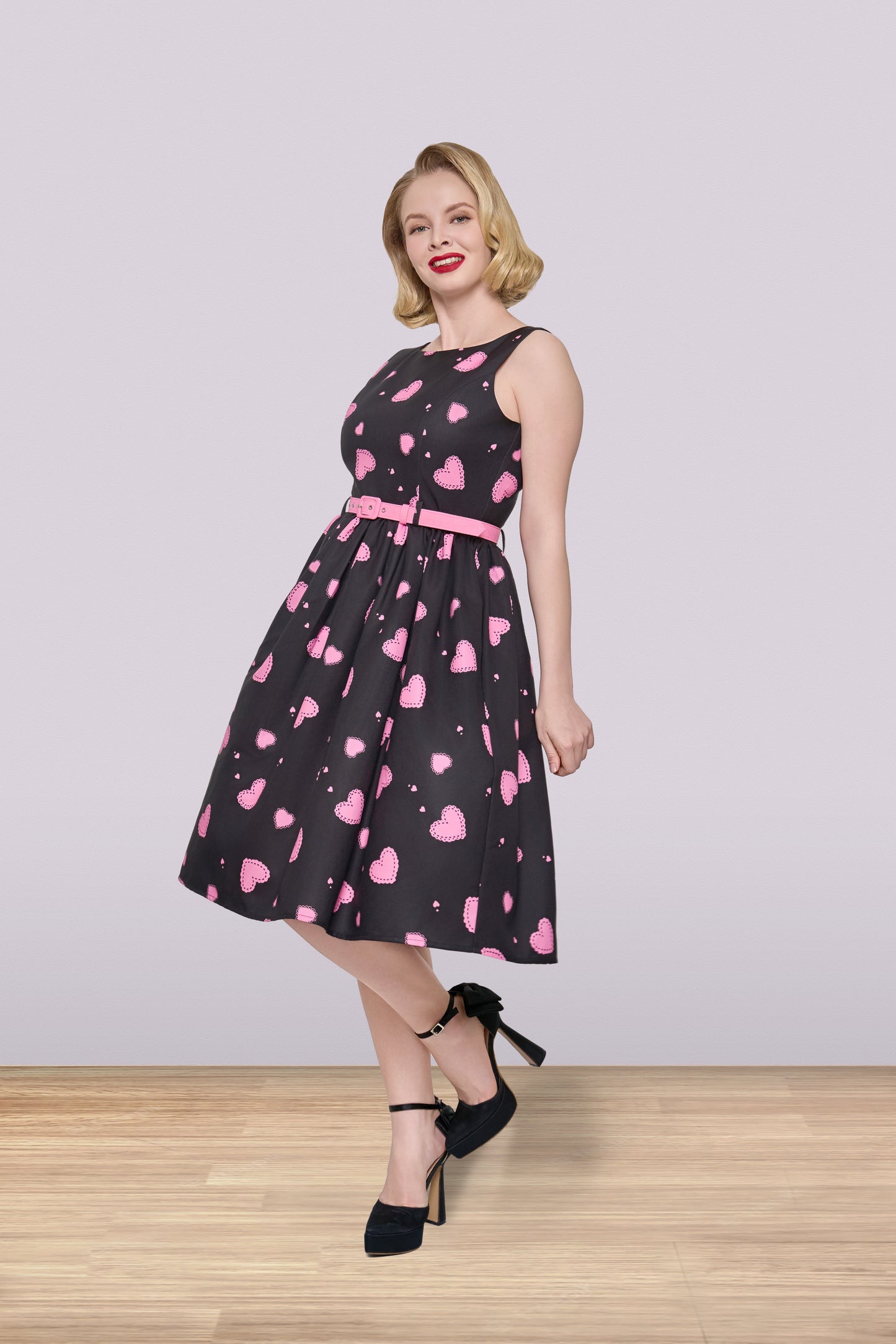 Audrey Hearts Flared Dress