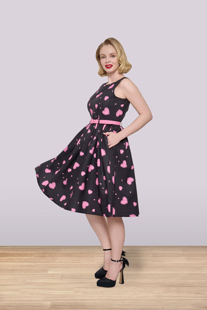 Audrey Hearts Flared Dress