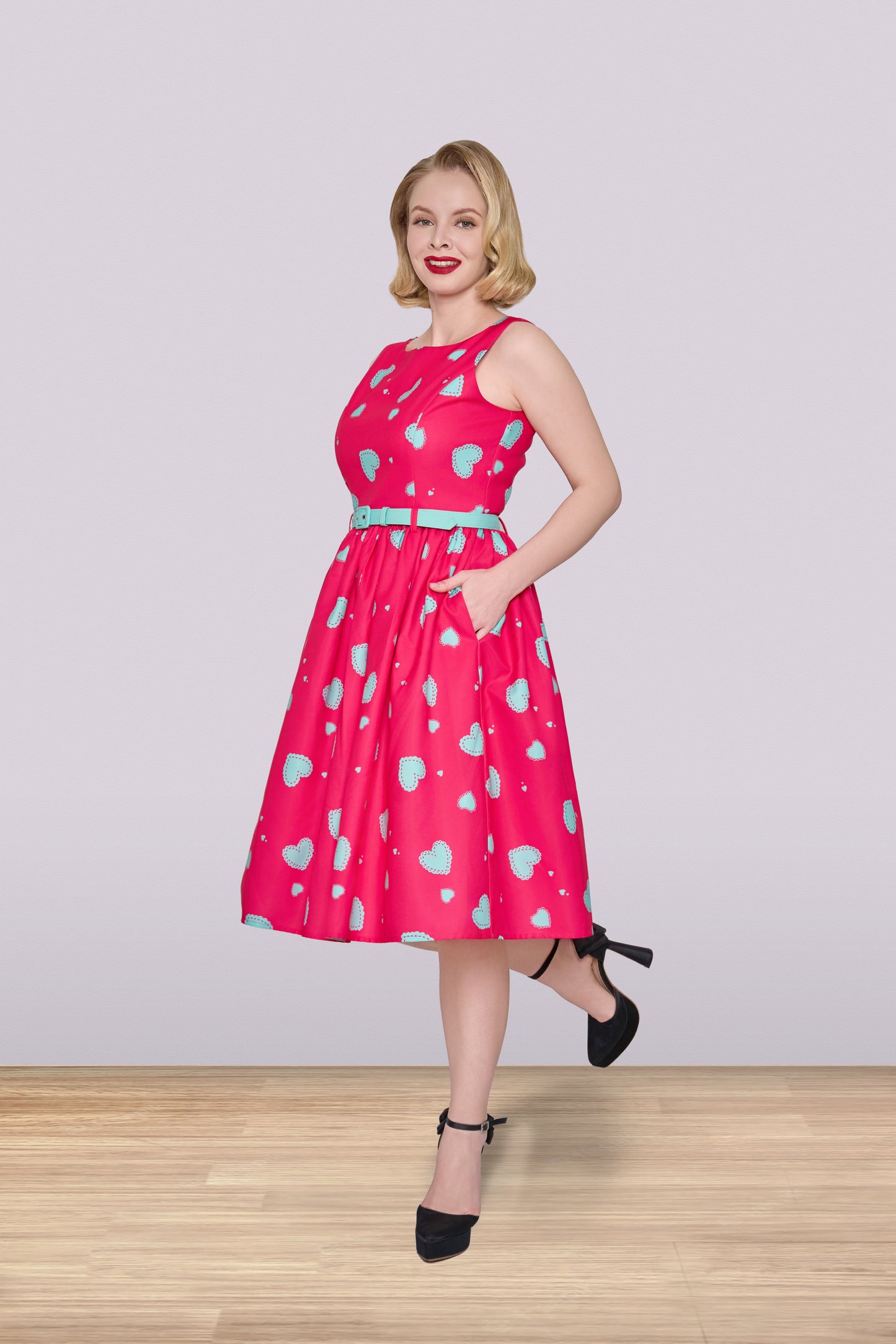Audrey Hearts Flared Dress