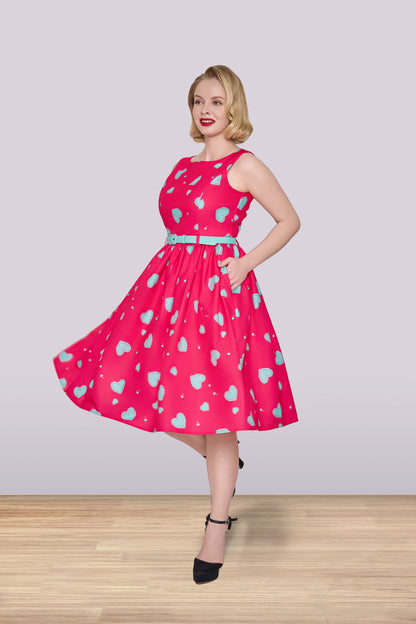 Audrey Hearts Flared Dress