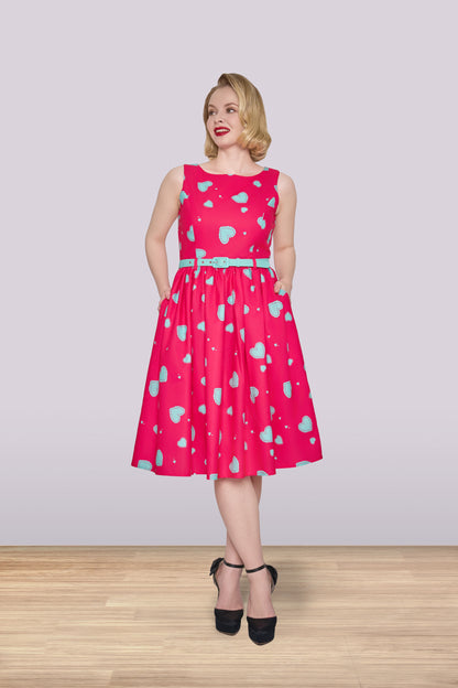 Audrey Hearts Flared Dress