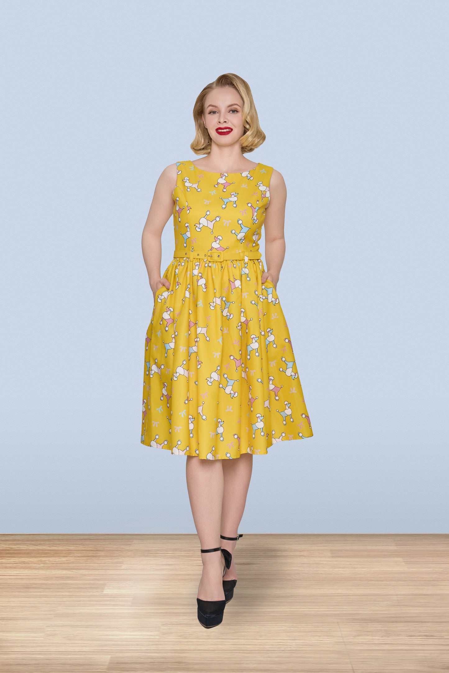 Audrey Poodles Flared Dress