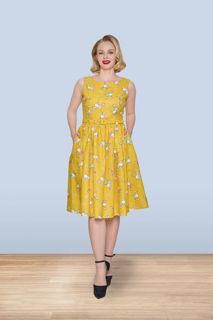 Audrey Poodles Flared Dress