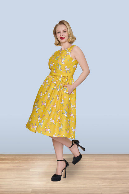 Audrey Poodles Flared Dress