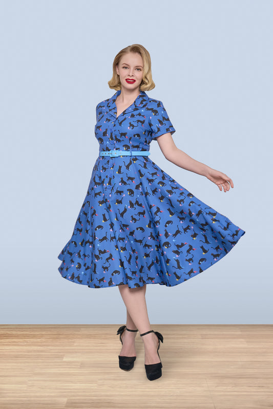 Christine Black Cat Dress