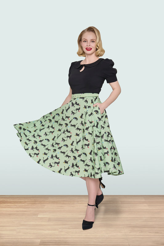 Christine Black Cat Skirt