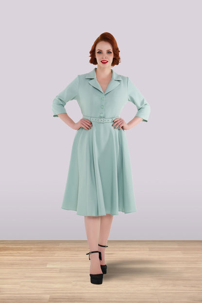 Christine Flared Skirt Light Green