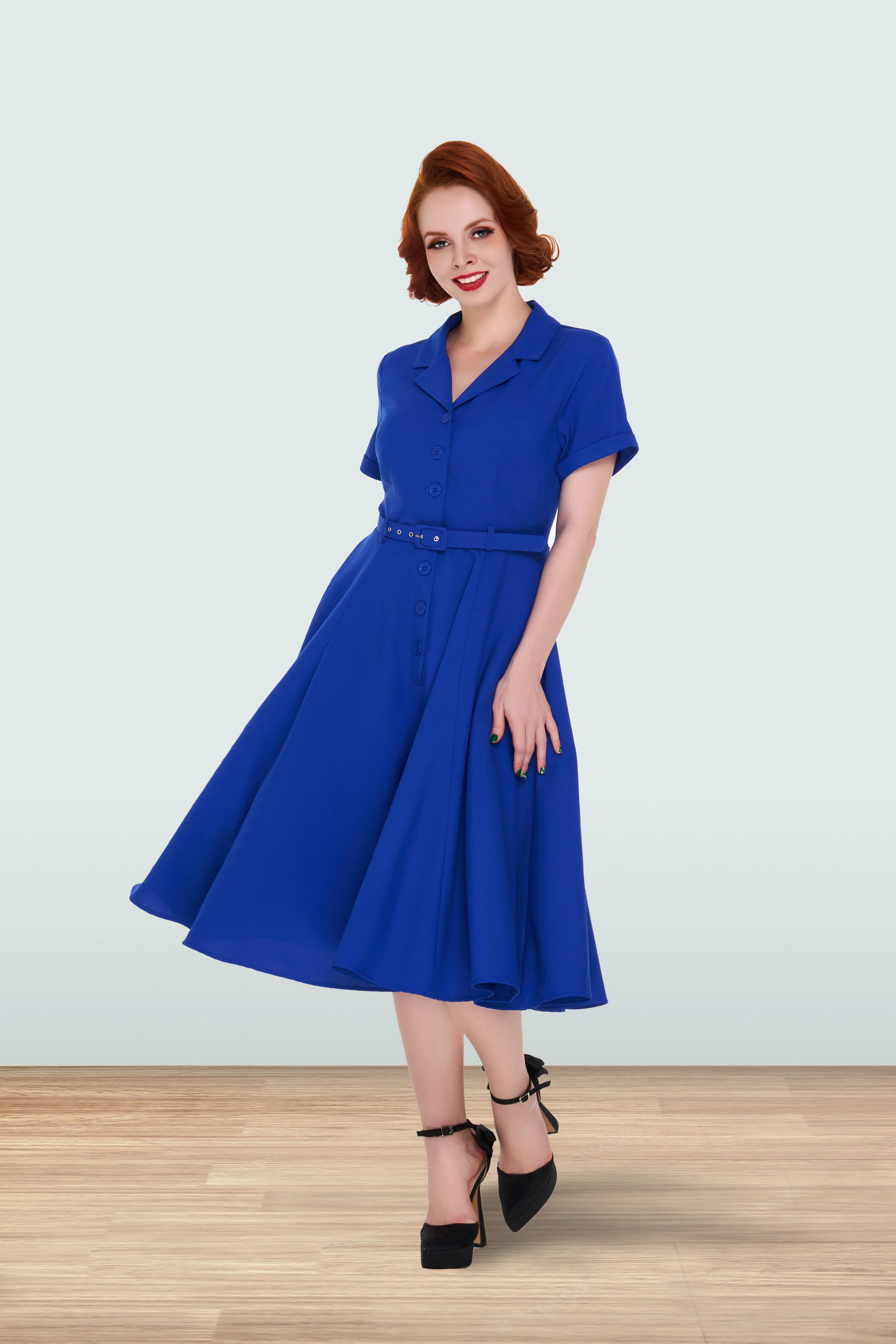 Christine Softie Dress Blue Lindy Bop