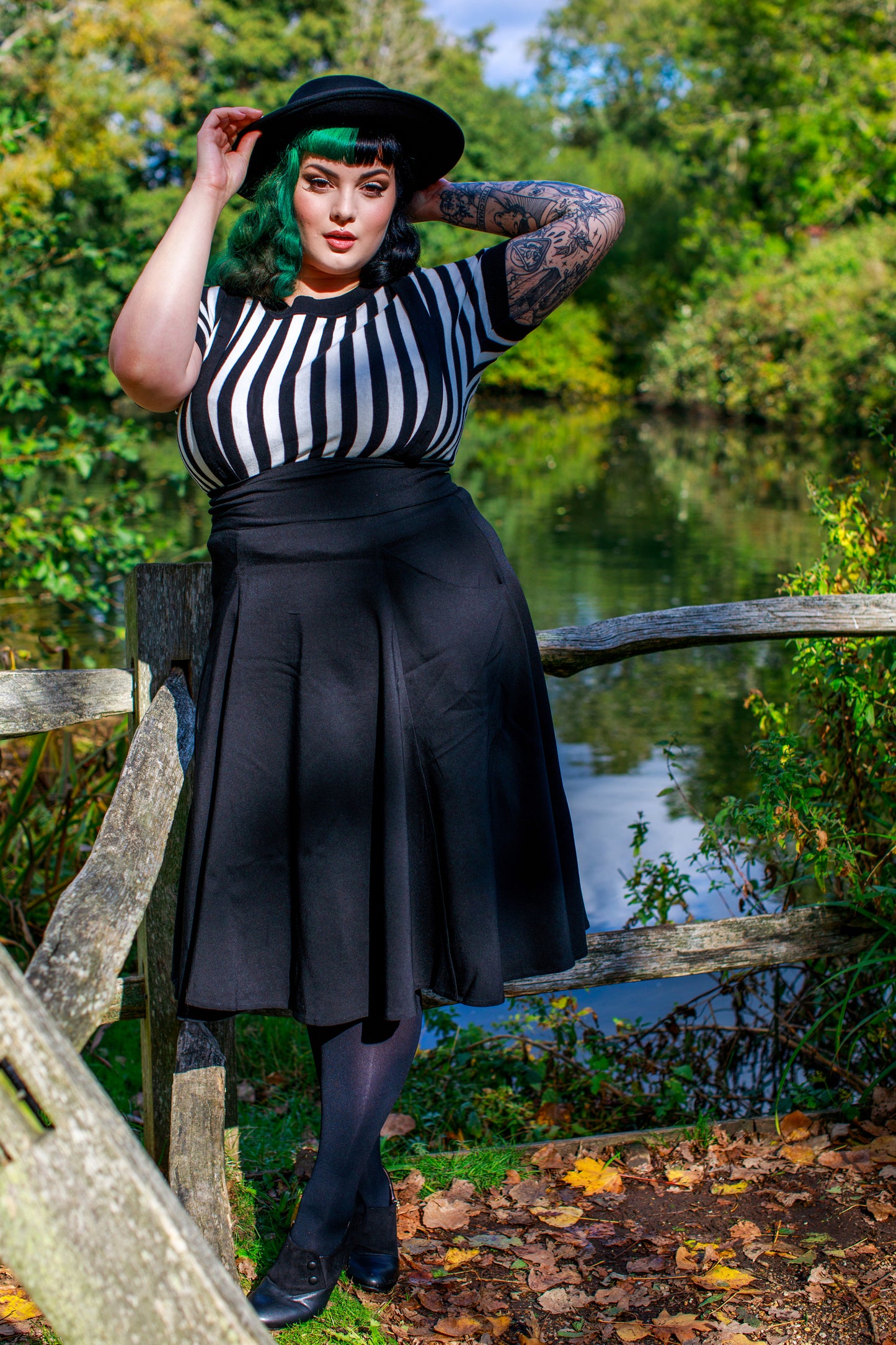 Alexa Plain Swing Skirt