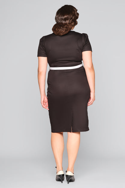 Berta Contrast Pencil Dress