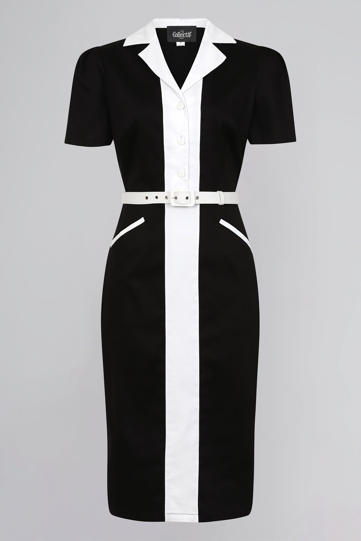 Berta Contrast Pencil Dress