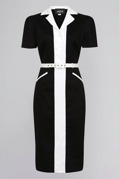 Berta Contrast Pencil Dress