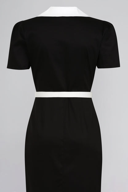 Berta Contrast Pencil Dress