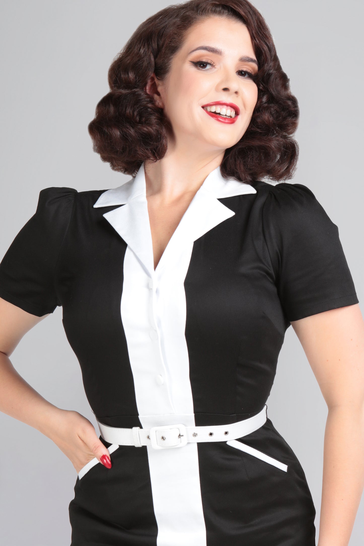 Berta Contrast Pencil Dress