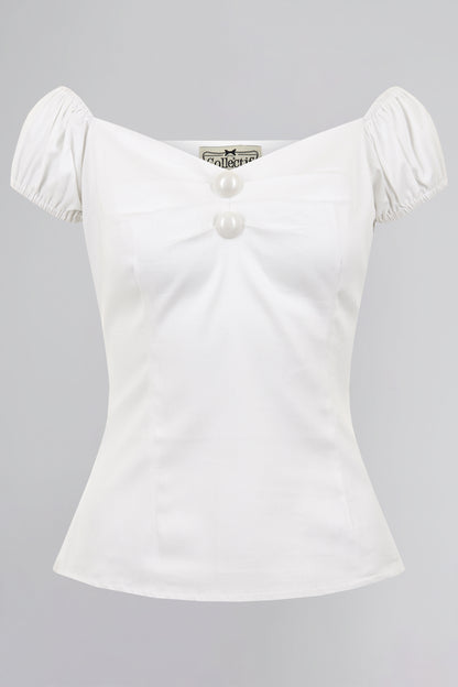 Dolores Top Plain White