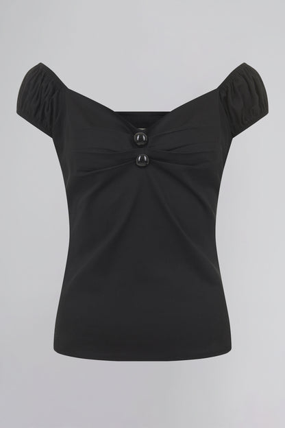 Dolores Top Plain Black
