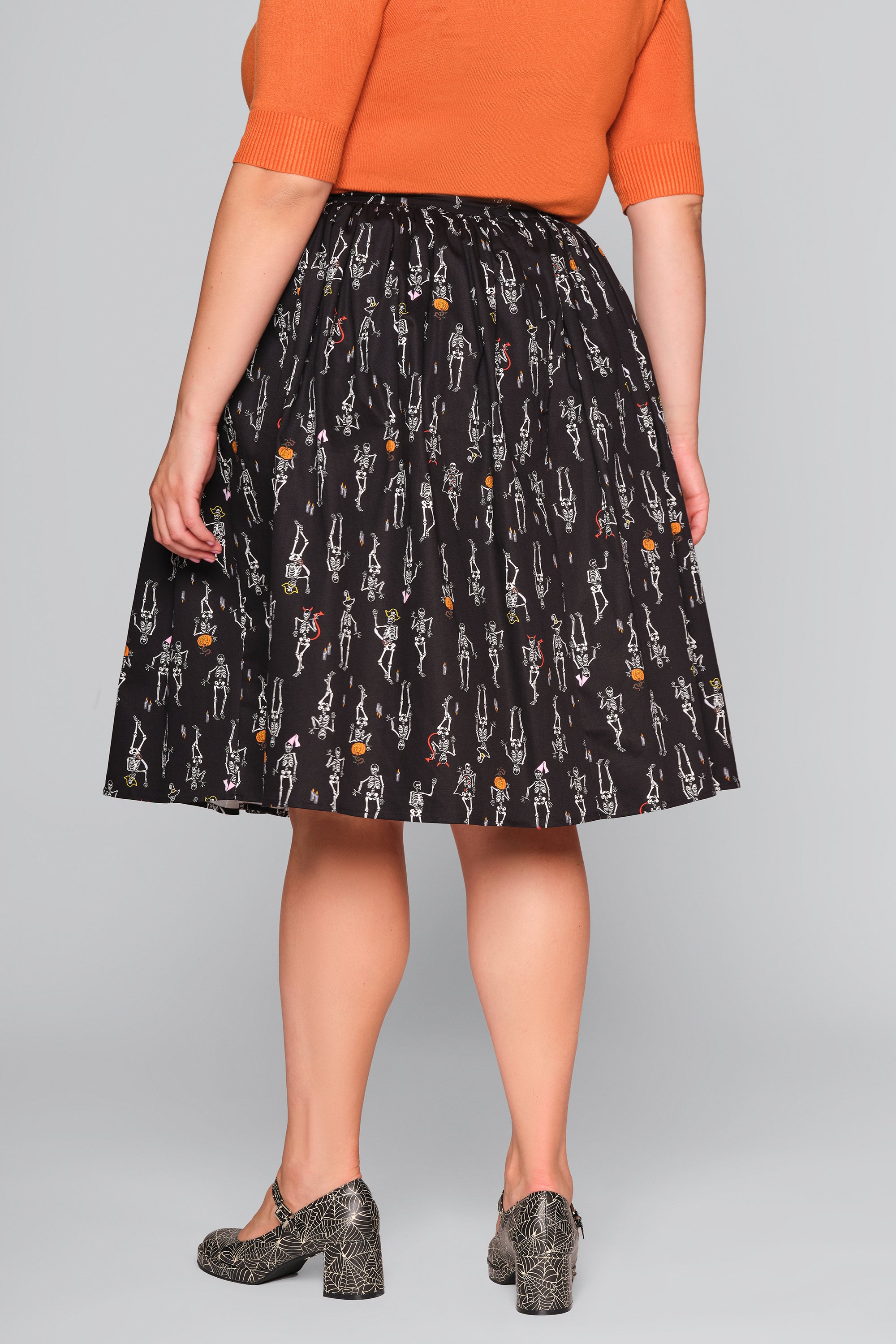 equinox デイジーリン RAKURAKU-Swing Skirt Jasmine Skeleton Boo-gie Swing Skirt – Lindy Bop