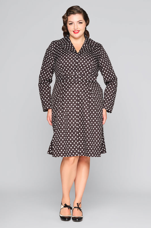 Jolianna Polka Trench Coat