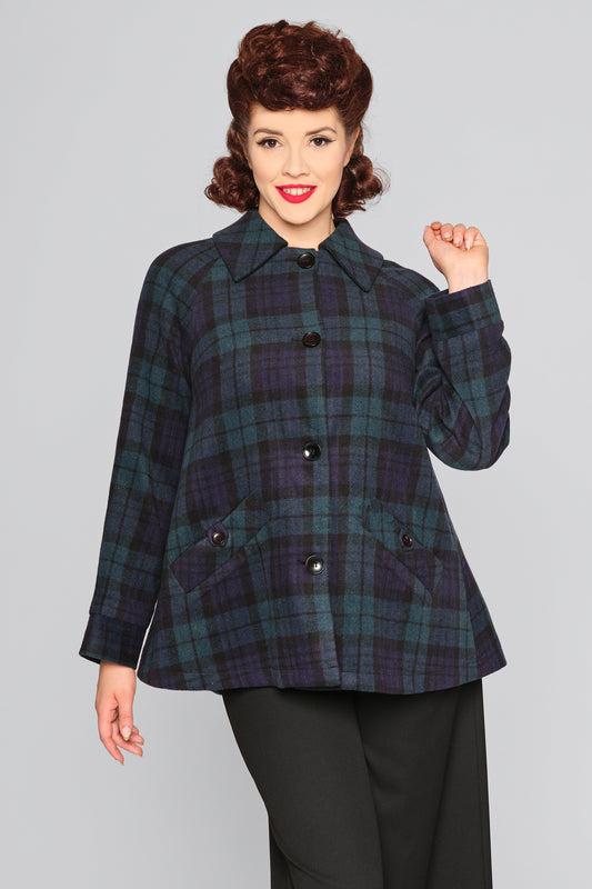 Ottilie Blackwatch Check Coat