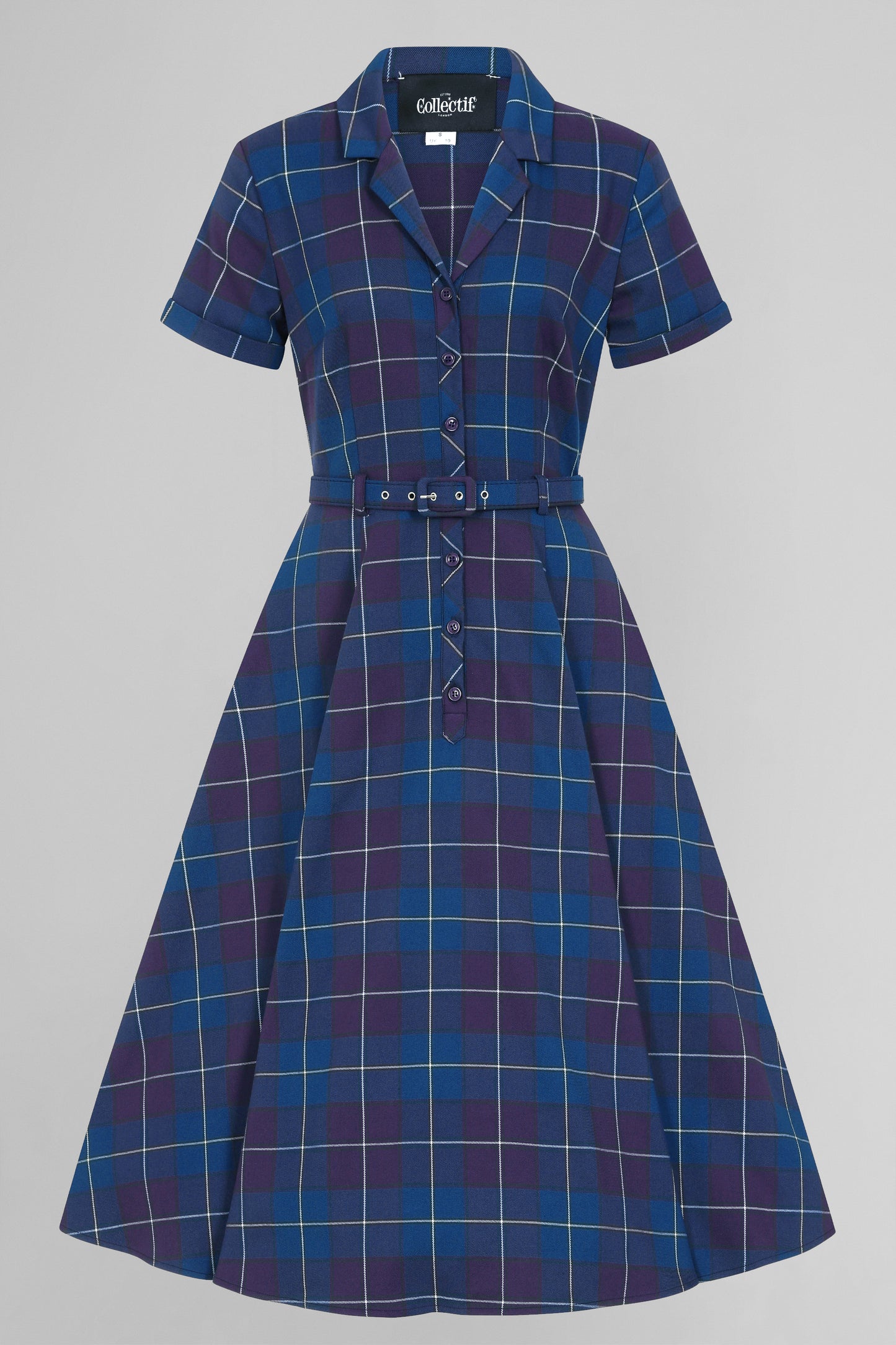 Caterina Mermaid Check Swing Dress